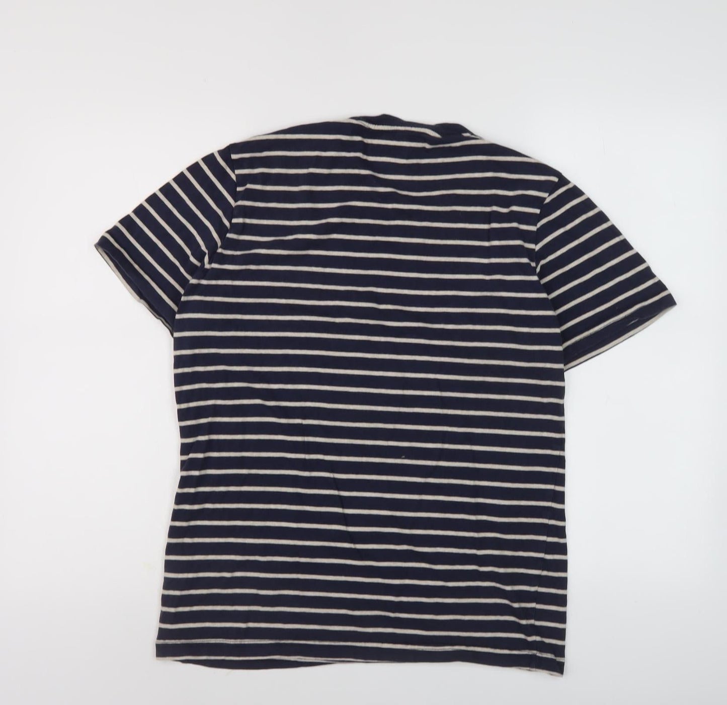 Jack & Jones Men's Blue Striped T-Shirt Size M Slim Fit