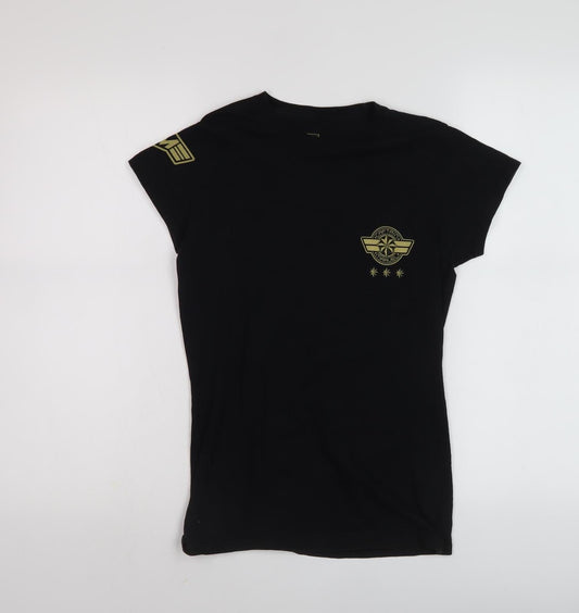 Marvel Captain Marvel T-Shirt - Black, S, Unisex, Comics