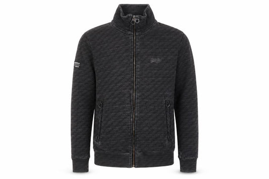 Mens UK S Regular Superdry Black Full Zip Sweatshirt
