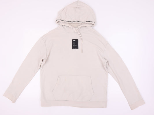 Puma Men's Beige Pullover Hoodie - Size S