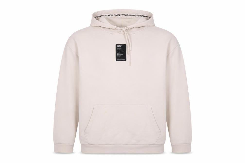 Mens UK S Regular PUMA Beige Pullover Hoodie