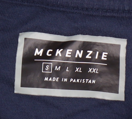McKenzie Men's Blue Logo Sweatshirt S Crew Neck