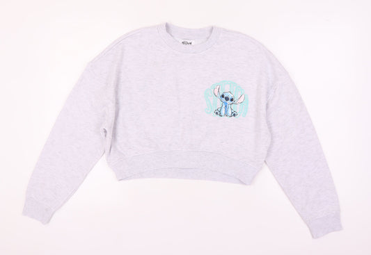 Disney Women’s Grey Stitch Sweatshirt M Pullover