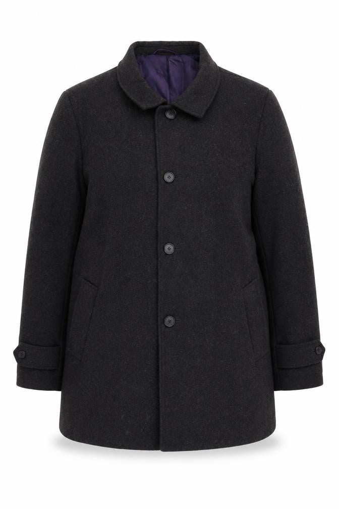 Marks and Spencer Unisex Black Wool Blend Coat 2XL