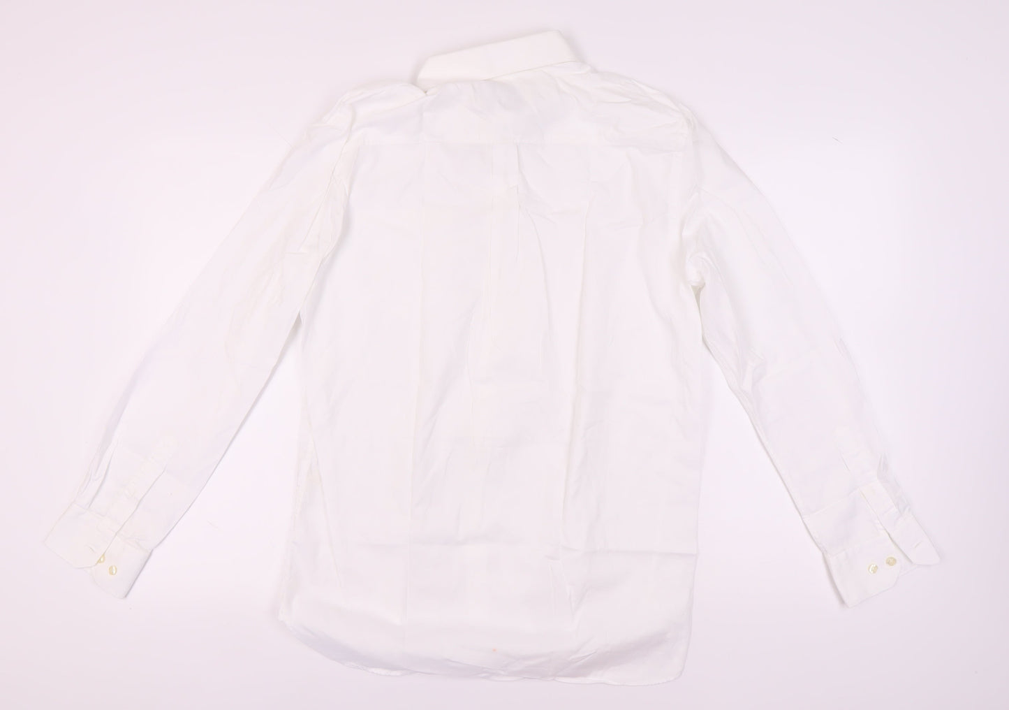 Howick Men's White Cotton Dress Shirt 15.5 Regular Fit