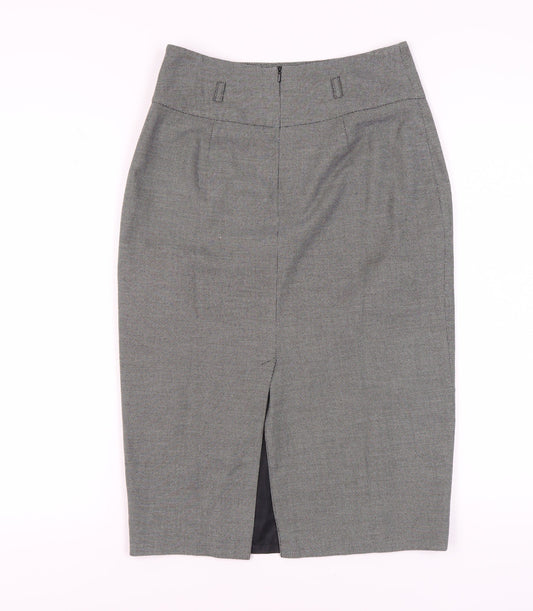 Wallis Women's Grey Pencil Skirt - Size 10, Business
