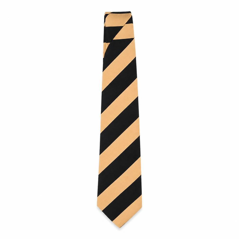 Shades by Dennes Men's Black & Gold Striped Tie
