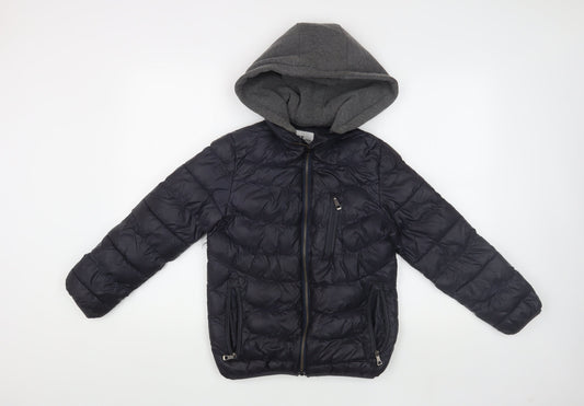 Z&Y Fashion Boys Black Puffer Jacket with Hood 12 Years