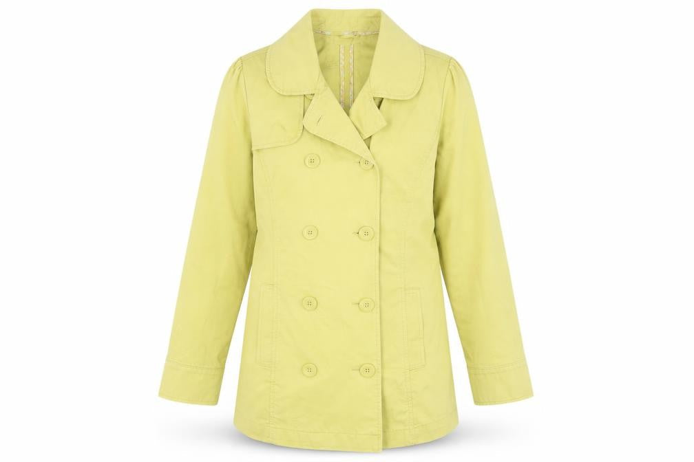 Next Girls Green Trench Coat 16 Years Double-Breasted