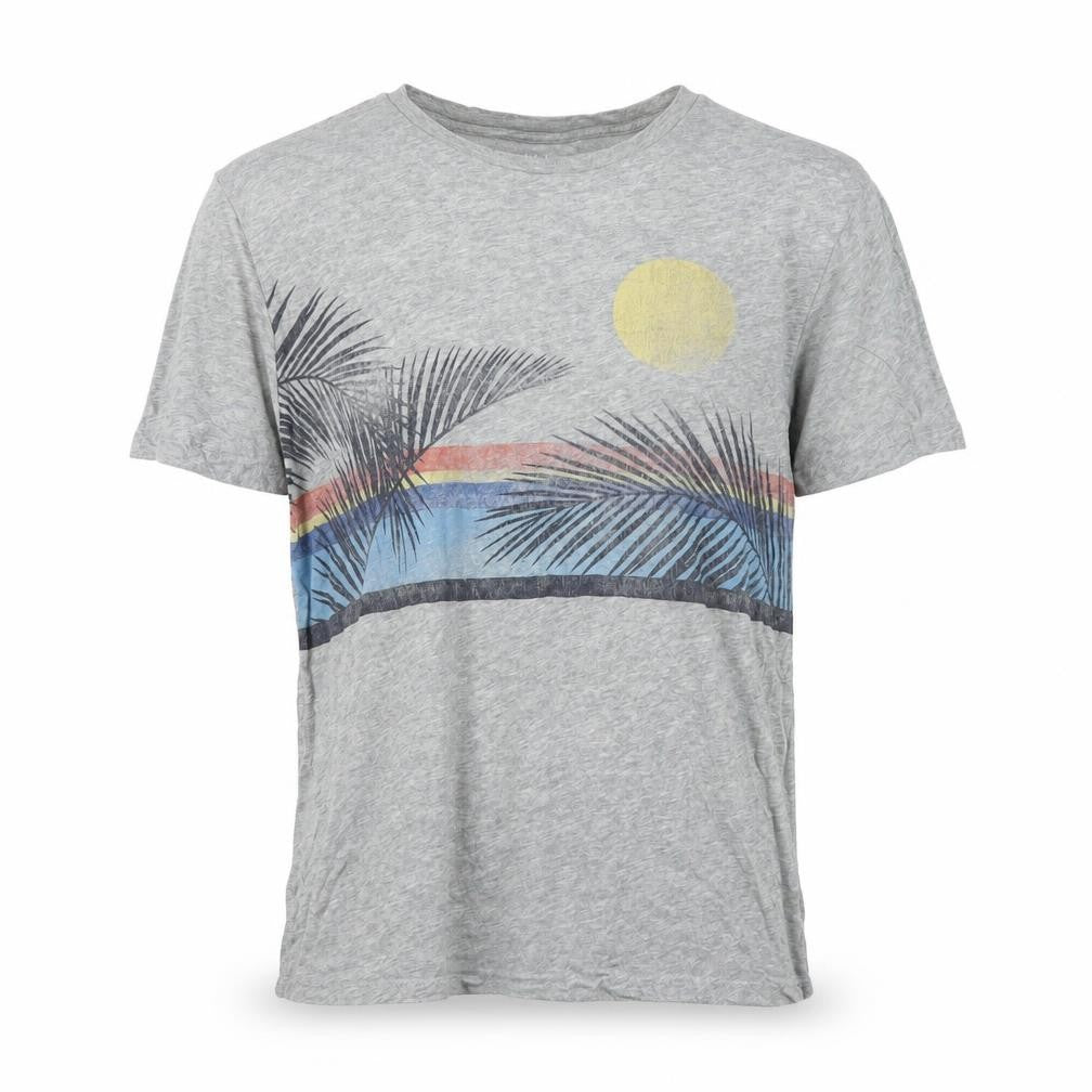 Gap Men's Grey Graphic Beach T-Shirt, Size L, Comfortable Fit