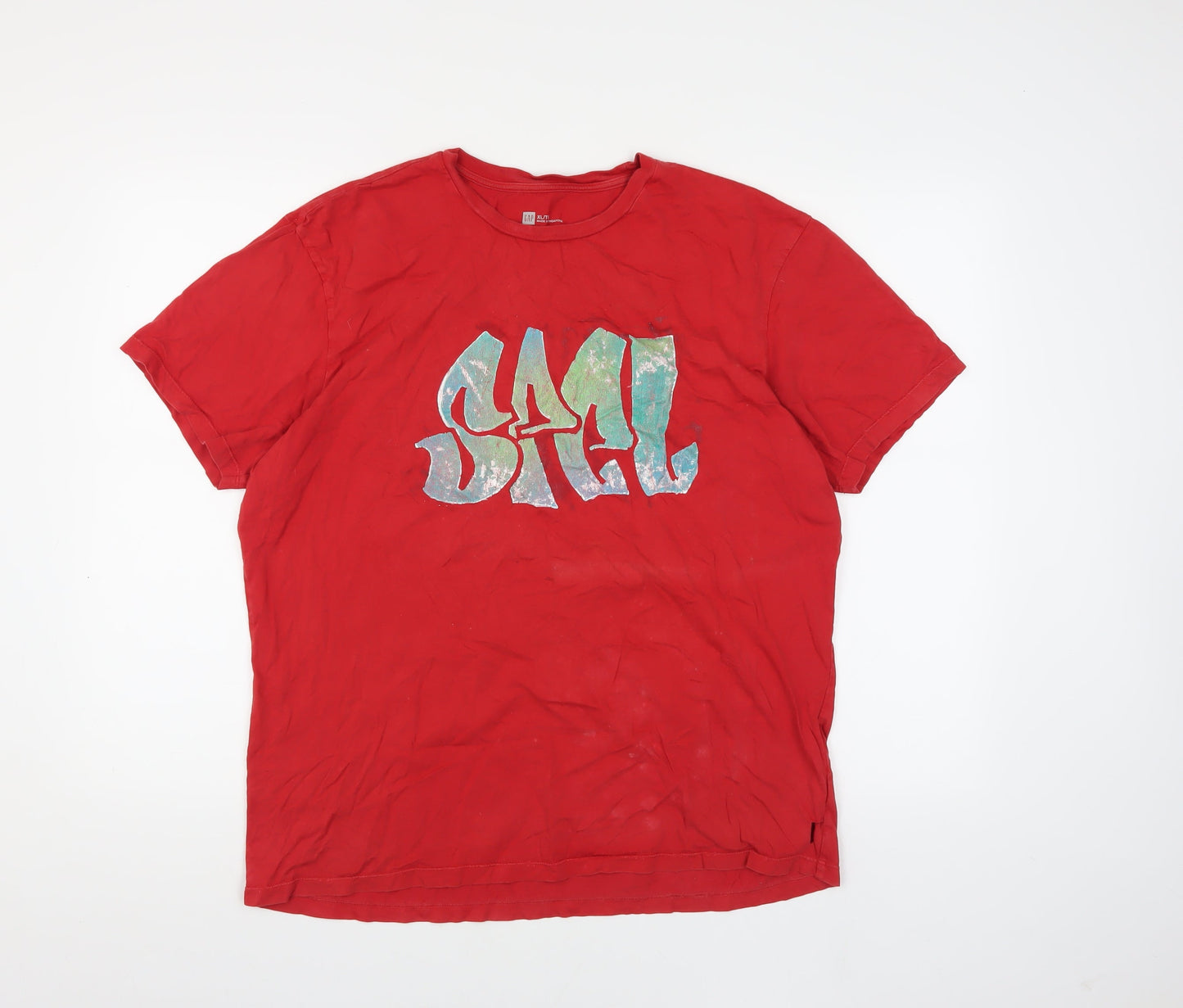 GAP Men's Red Graphic Print XLT T-Shirt