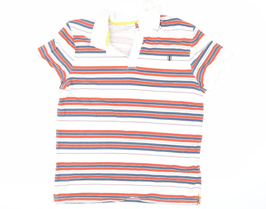 NKD Men's Multicoloured Striped Polo Shirt M