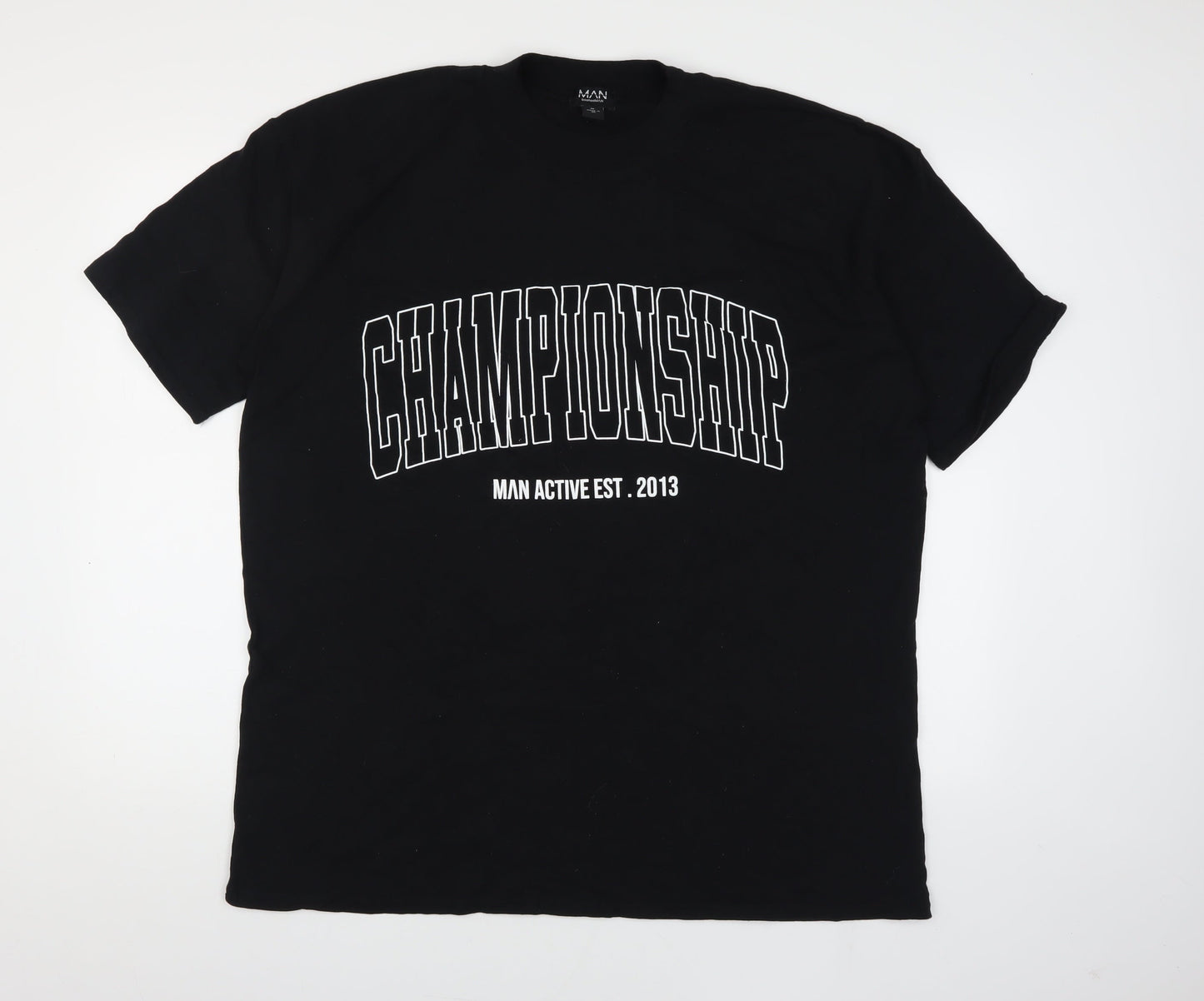 boohooMAN Men's Black Graphic T-Shirt - Size M