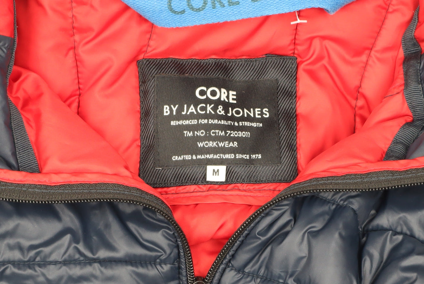 Jack & Jones Men's Blue Puffer Jacket M Size