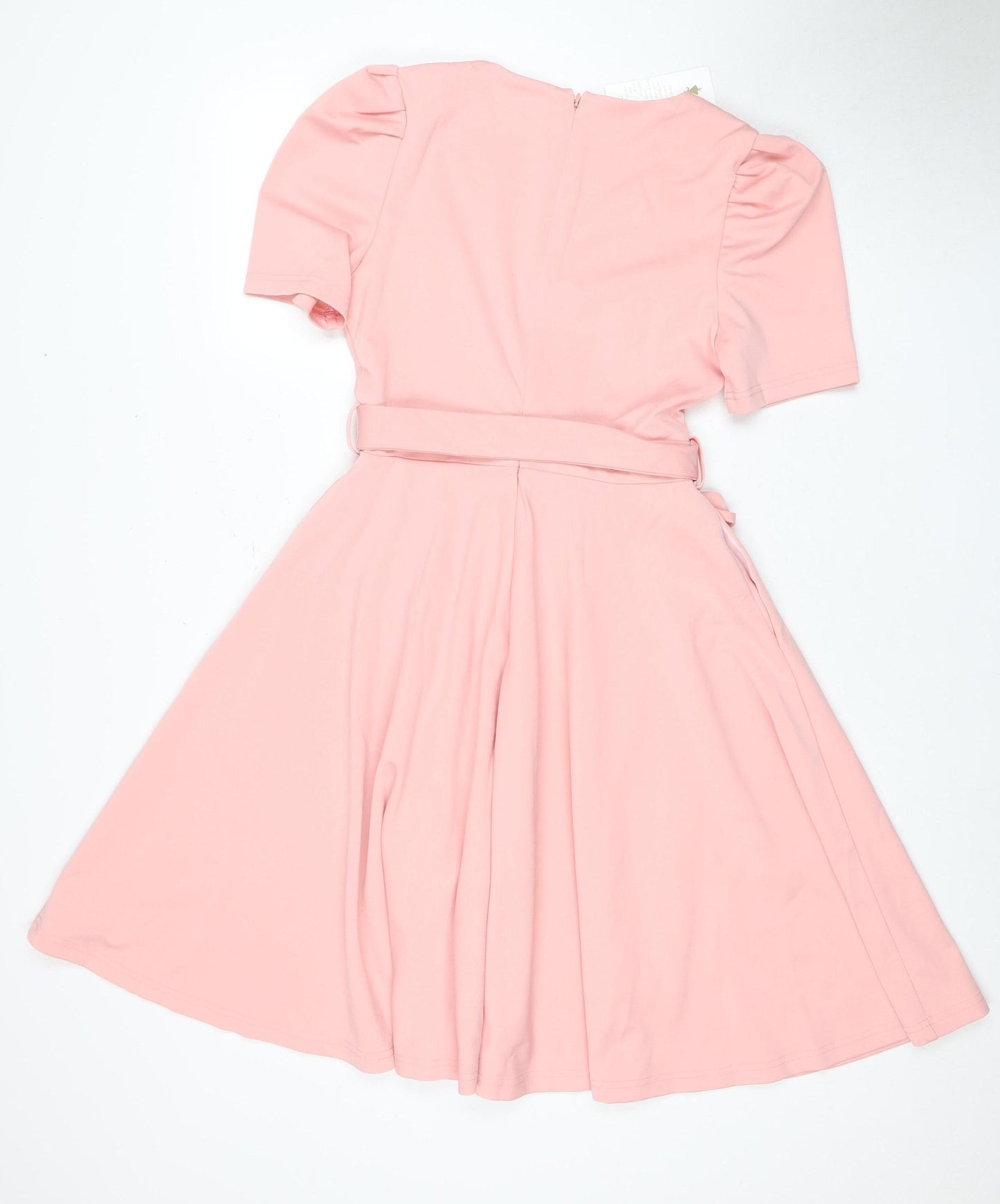 Belle Poque Women’s Pink Short Sleeve Dress S