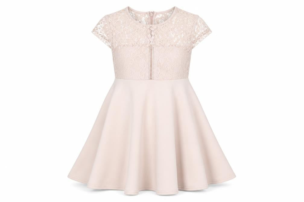 New Look Women’s Pink Lace Fit & Flare Dress Size 12
