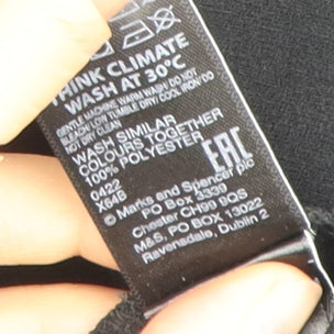 Marks and Spencer Black Blouse - Size 12 - Women's Casual