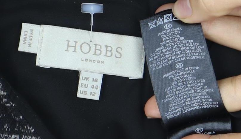 Hobbs London Women's Black Half Sleeve Dress Size 16