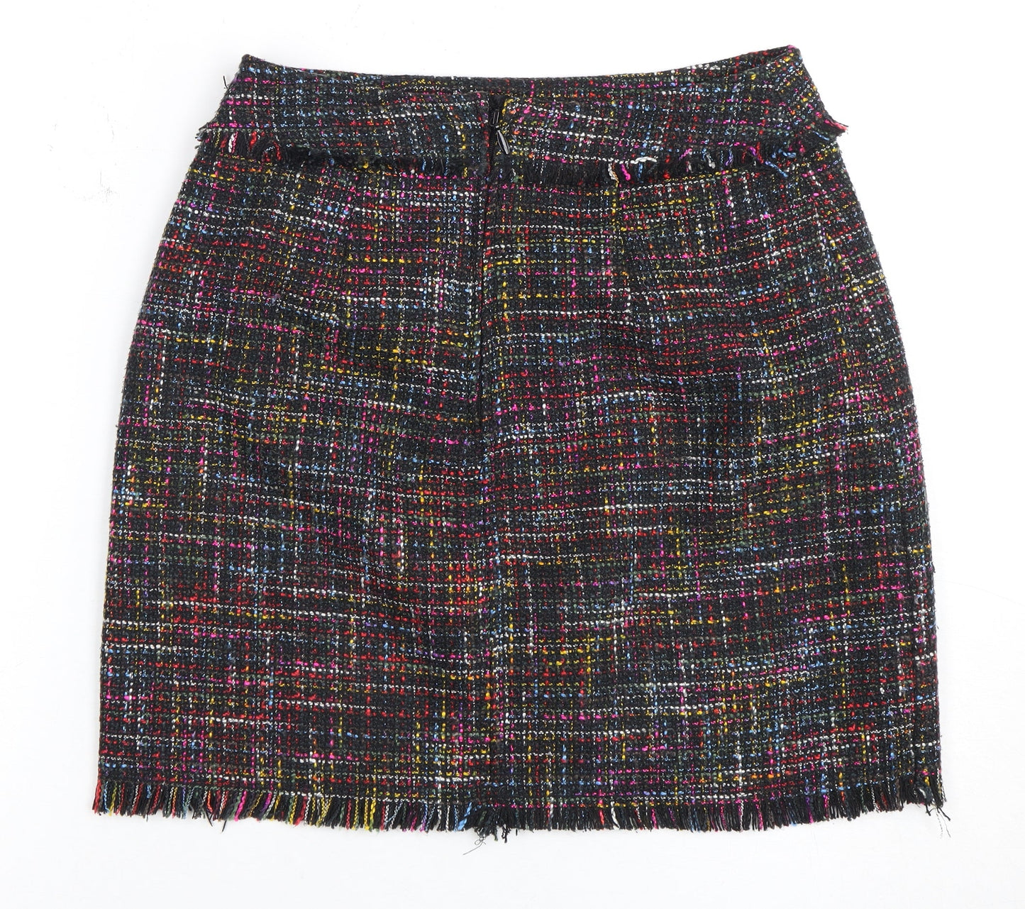 Women's Size 6 Multicoloured Tweed Pencil Skirt