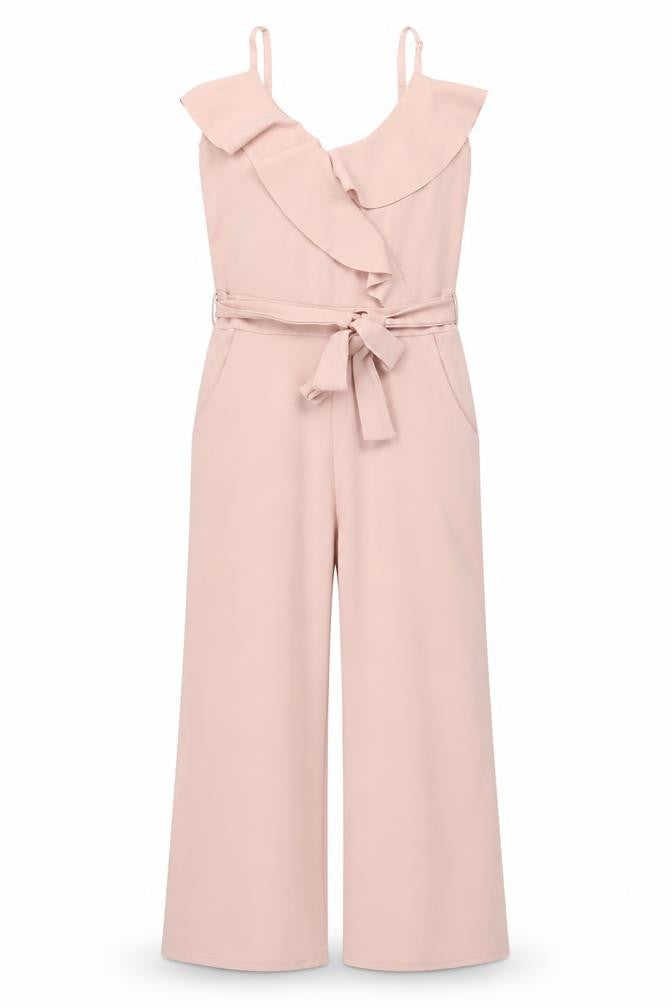 Quiz Women's Pink Sleeveless Jumpsuit Size 8, Belted
