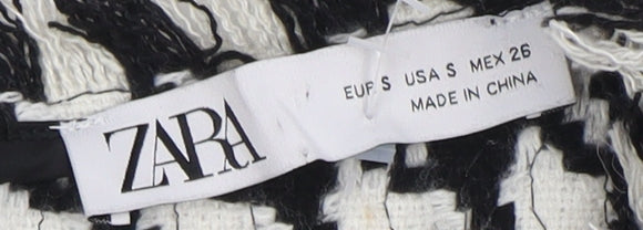 Zara Women’s Black & White Sequin Shift Dress Size 12