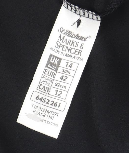 Marks and Spencer Women's Black Button-Up Size 14