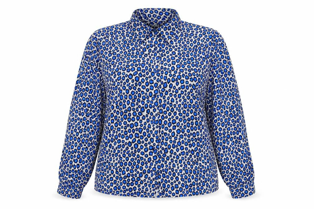 Womens UK Size 14 Eastex Blue Polyester Blouse