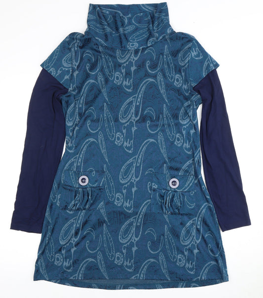 Joe Browns Women's Blue Paisley Casual Dress - UK 12