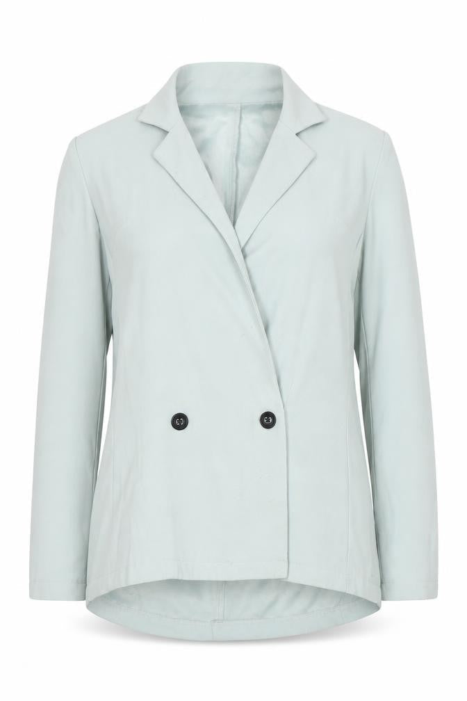 PRETTYLITTLETHING Women's Blue Blazer, UK 8, Collared Casual
