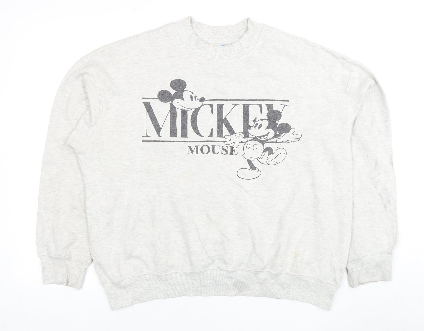Disney Mickey Mouse Unisex Grey Pullover Sweatshirt XL