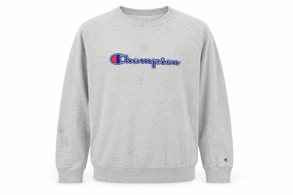 Mens UK L Regular Champion Grey Pullover Sweatshirt