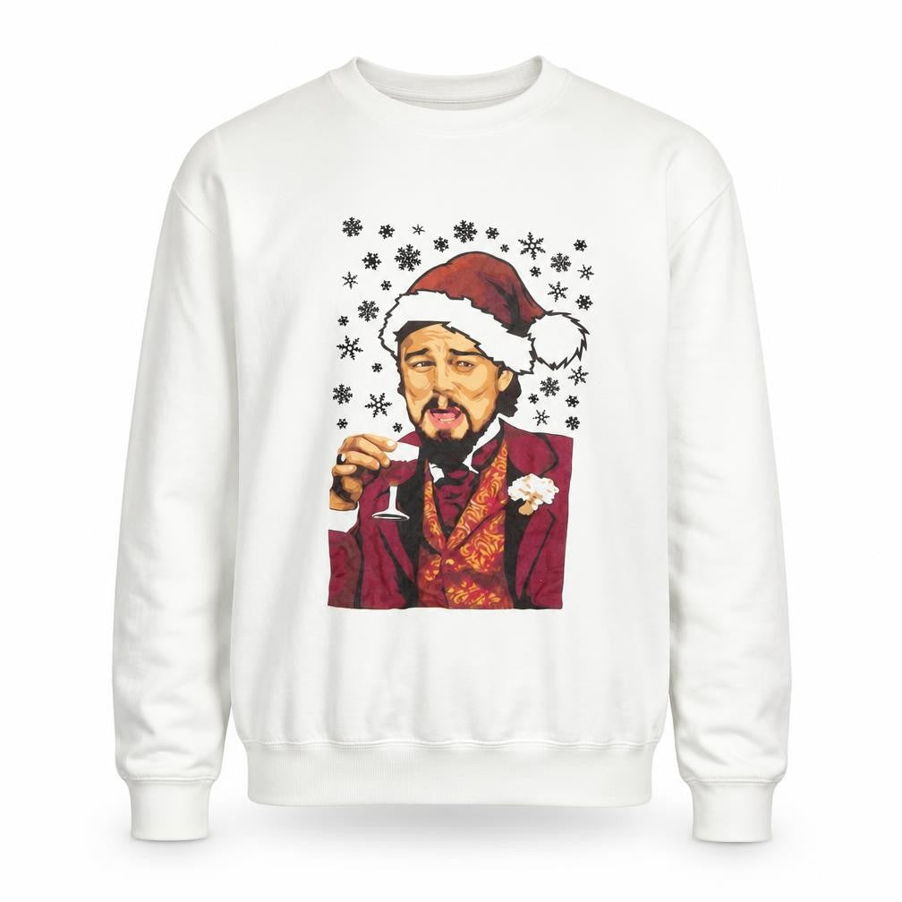 Just Mens Hoods White Christmas Sweatshirt L