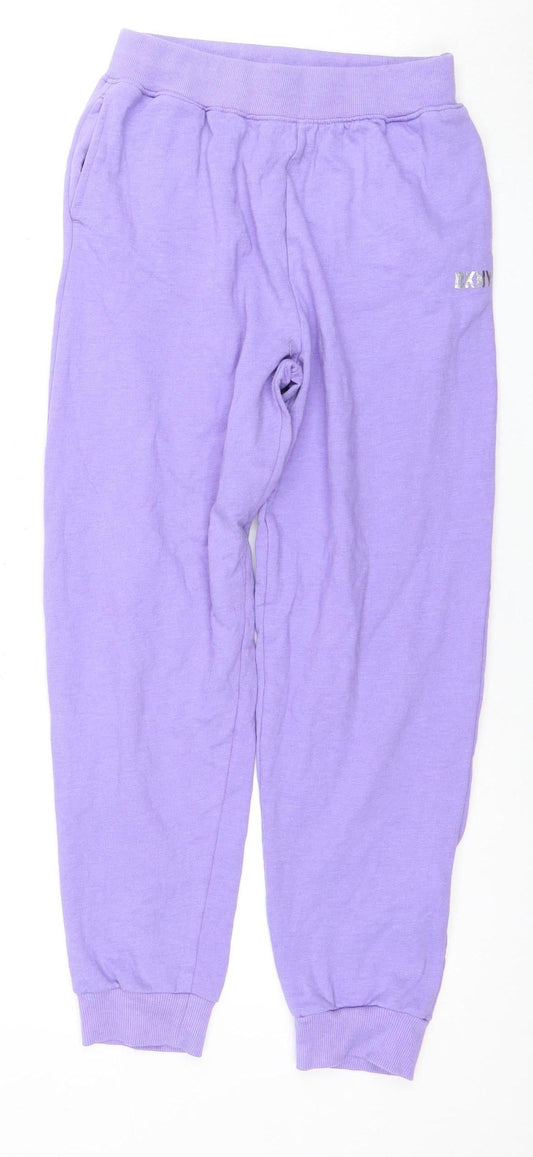 DKNY Girls Purple Jogger Trousers XL Activewear