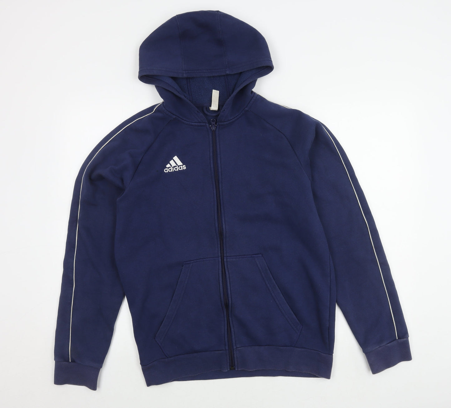 Adidas Men's Blue Hooded Full Zip Jacket M