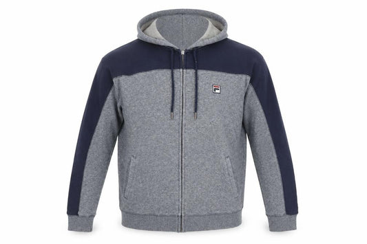 Front view of Fila Men’s Grey Hooded Jacket Medium Casual