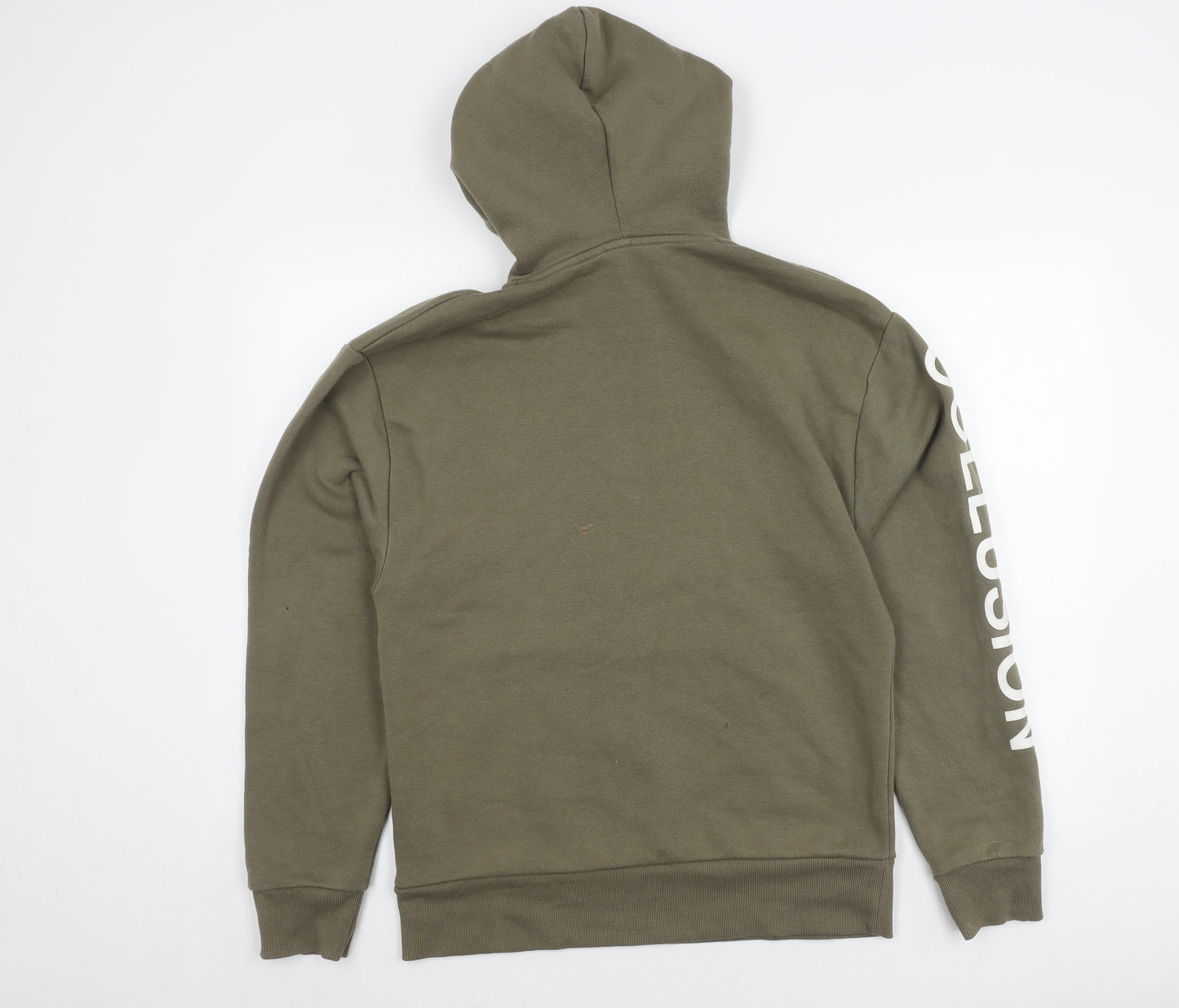 Collusion Men's Green Hoodie M Pullover Logo Accent