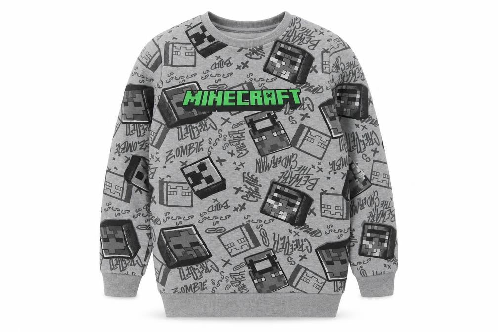Minecraft Teens Grey Pullover Sweatshirt 164