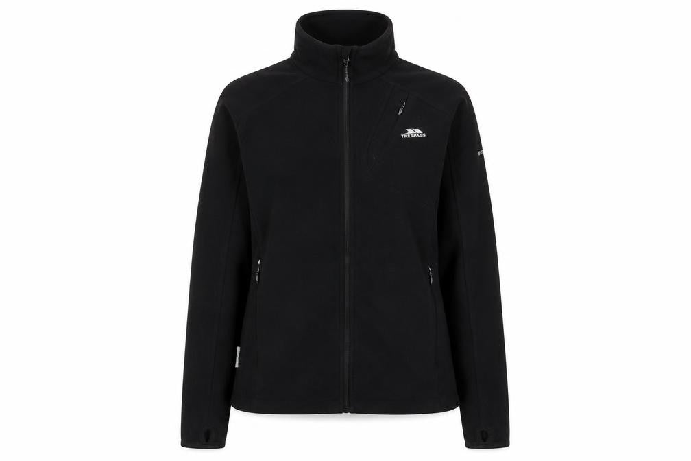 Womens UK Size S Regular Trespass Black Polyester Jacket