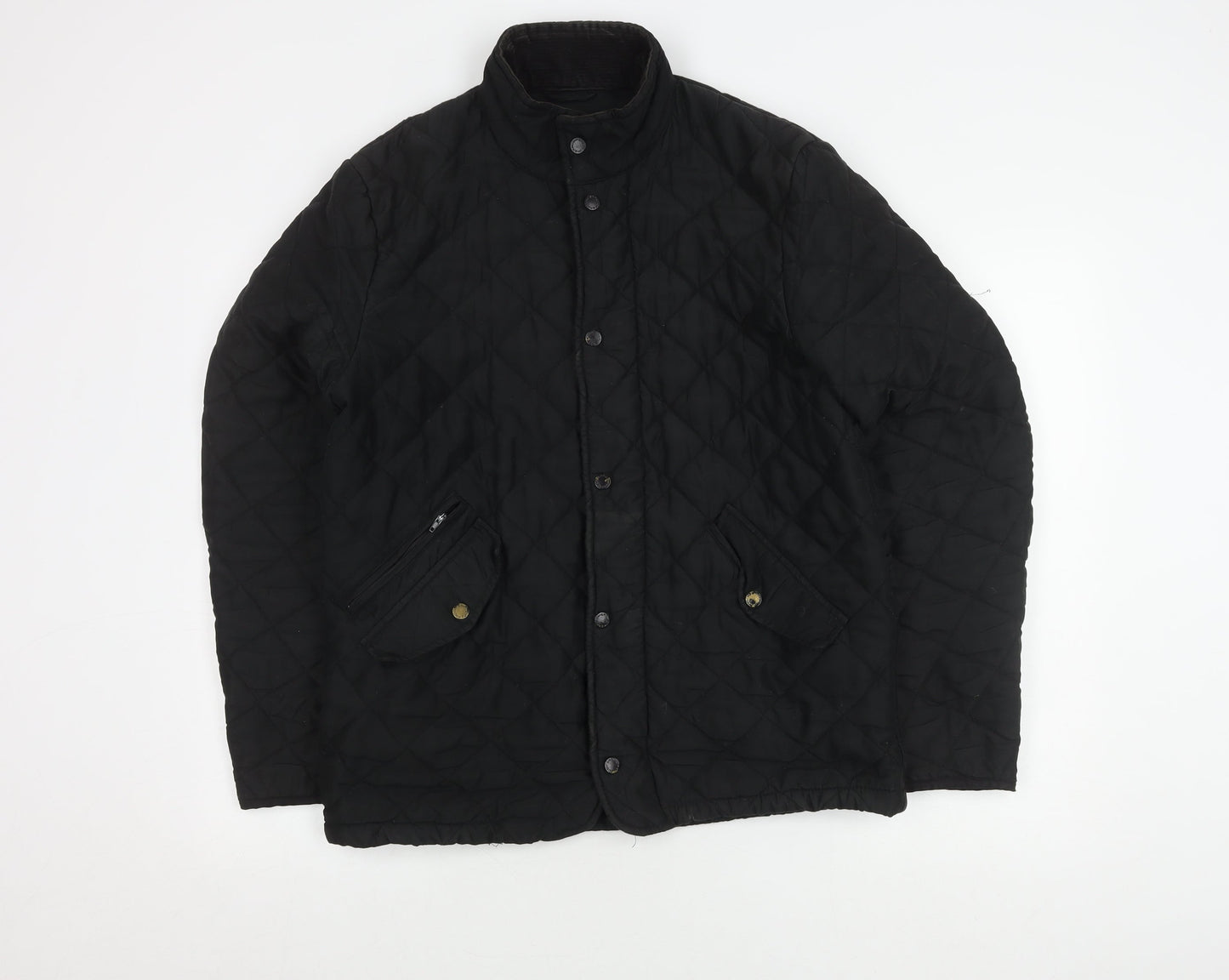 Feraud Men's Black Quilted Jacket Size S