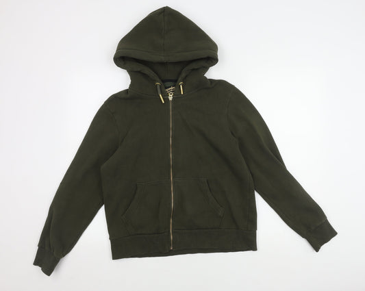Superdry Women's Green Hooded Jacket Size 12