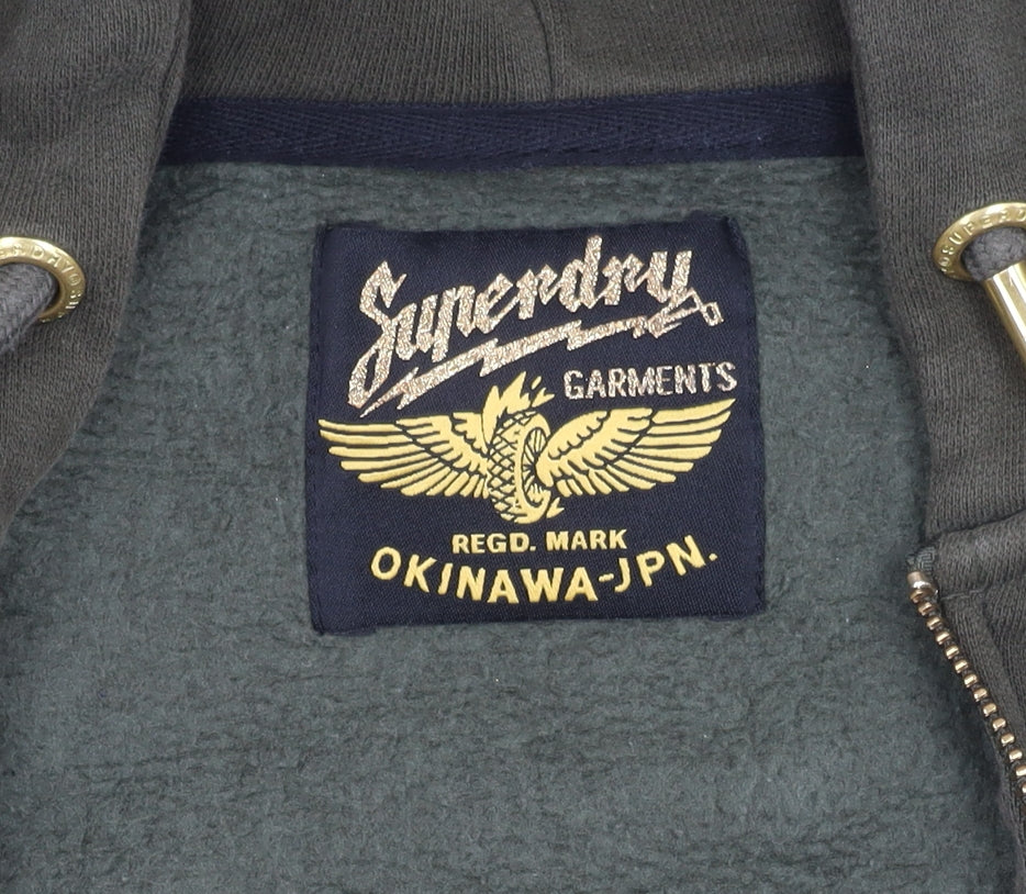 Superdry Women's Green Hooded Jacket Size 12