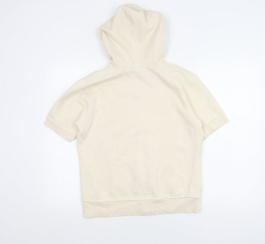 Hard Rock Cafe Beige Hooded Zip Jacket M