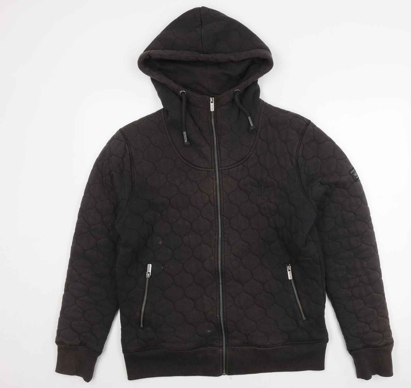 Firetrap Men's Black Hooded Puffer Jacket L