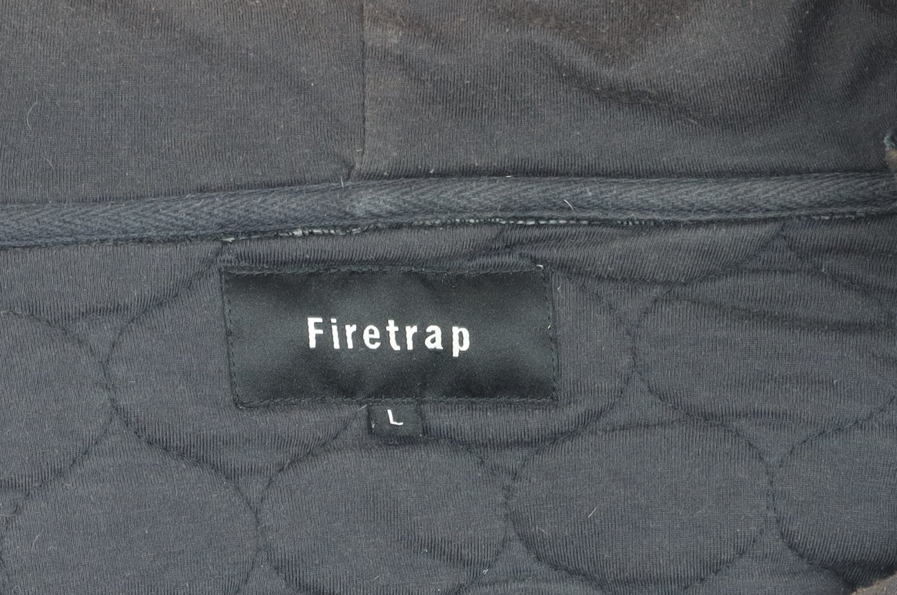 Firetrap Men's Black Hooded Puffer Jacket L