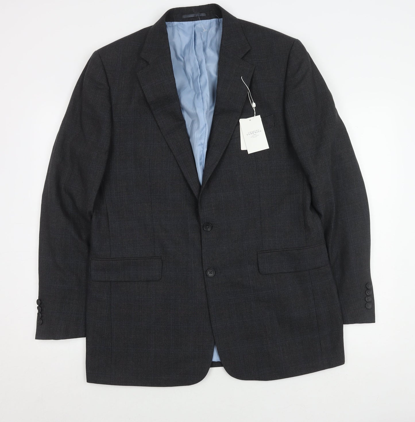Charles Tyrwhitt Men's Black Blazer 42L Classic Fit