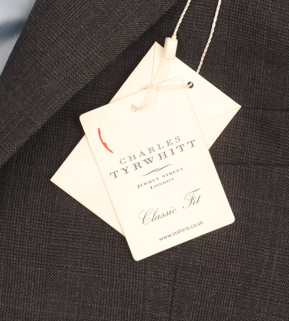 Charles Tyrwhitt Men's Black Blazer 42L Classic Fit