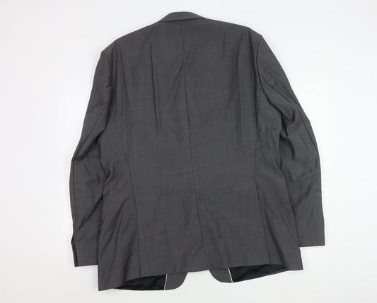 Stvdio Jeff Banks Men's Grey Blazer, Size 46, Regular Fit