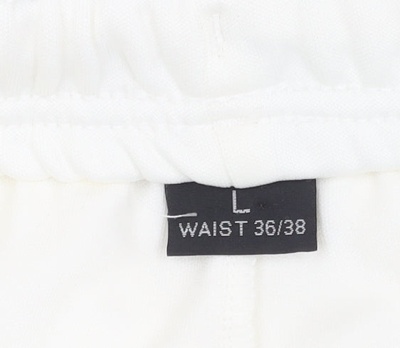 White Unisex Adults Jogger L 36 in Waist
