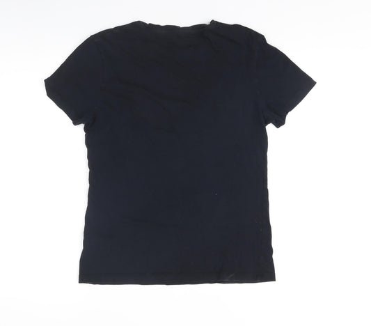 Calvin Klein Women's Black Crew Neck T-Shirt - Size L