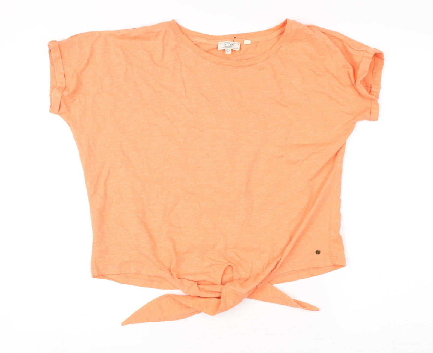 Fat Face Women’s Orange Cotton T-Shirt, Size 16, Casual